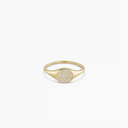 Diamond Pavé Signet Ring