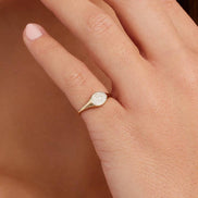 Diamond Pavé Signet Ring