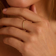 14k Gold Crew Helium Ring