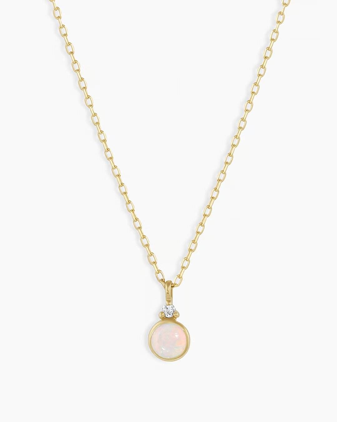 14k Gold Birthstone Necklace