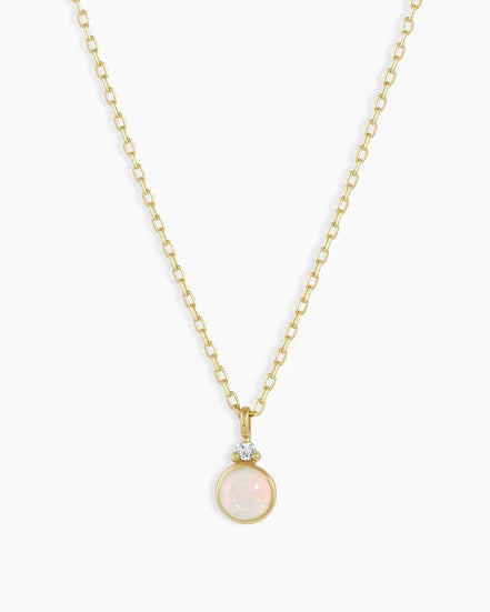 14k Gold Birthstone Necklace