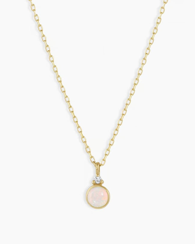 14k Gold Birthstone Necklace