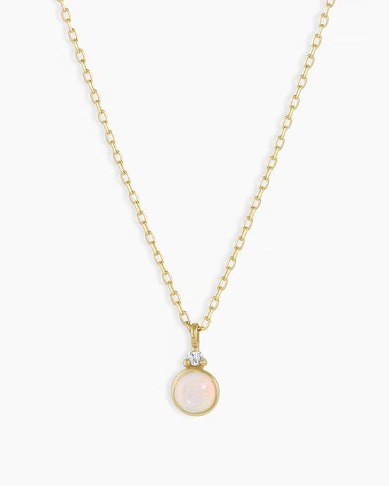 14k Gold Birthstone Necklace