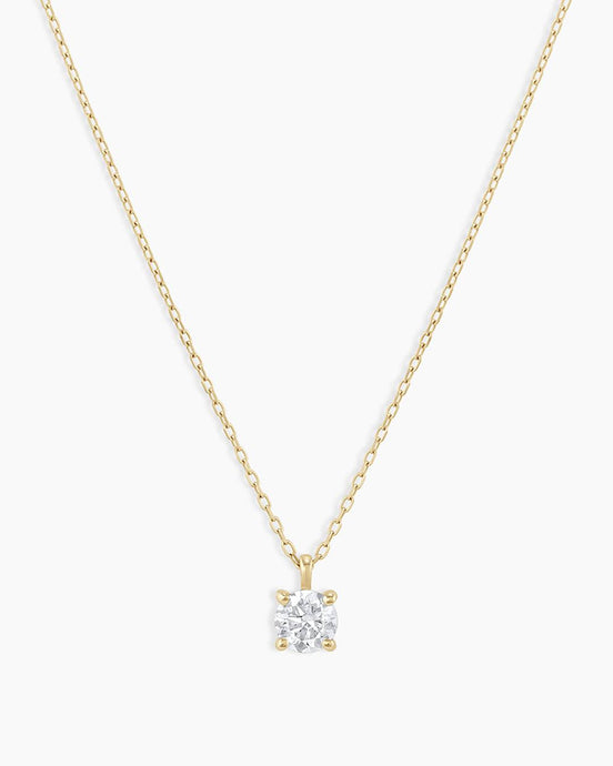 Diamond Solitaire 4 mm Necklace