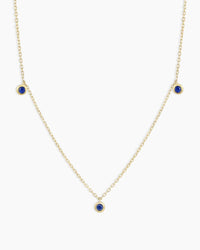 Thumbnail for Classic Blue Sapphire Trio Necklace