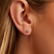 Classic Pink Sapphire Trio Studs