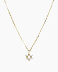 Thumbnail for Diamond Star of David Necklace