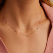 Diamond Pavé 5 Heart Necklace