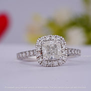 Elongated Cushion Cut Ring