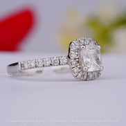 Elongated Cushion Cut Ring