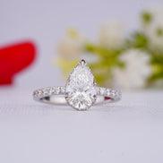 Pear Cut Lab Grown Diamond Ring