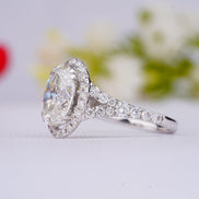 Oval Cut Halo Wedding Ring