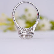 Oval Cut Halo Wedding Ring