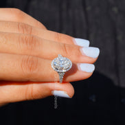 Oval Cut Halo Wedding Ring