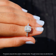 Elongated Cushion Cut Ring