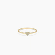 Diamond Pavé Heart Ring