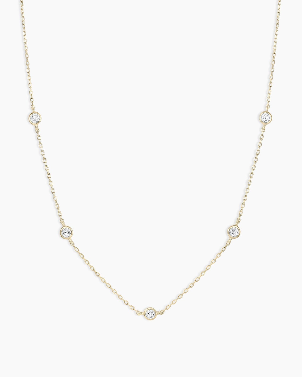 Classic Five Diamond Necklace