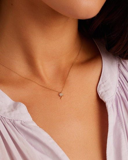 Diamond Palm Necklace