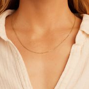 14k Gold Mini Link Necklace