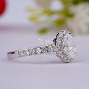 2.00CT Oval Cut Lab Grown Diamond Ring