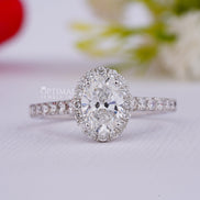 2.00CT Oval Cut Lab Grown Diamond Ring