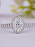 2.00CT Oval Cut Lab Grown Diamond Ring